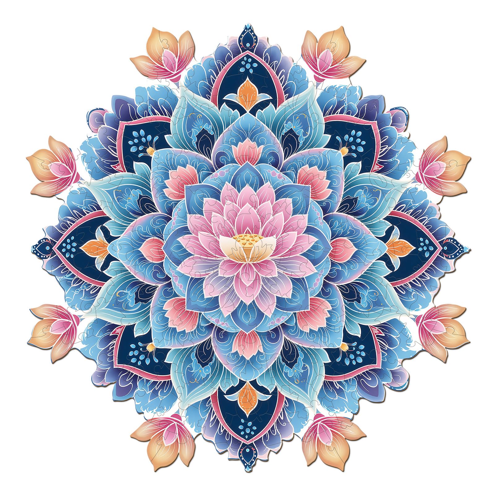 Contemporary lotus mandala illustration representing a modern reflective practice